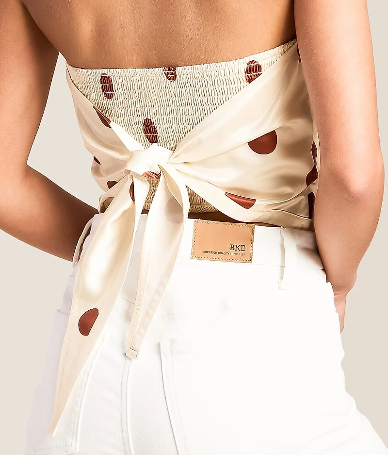 Satin Polka Dot Tube Top