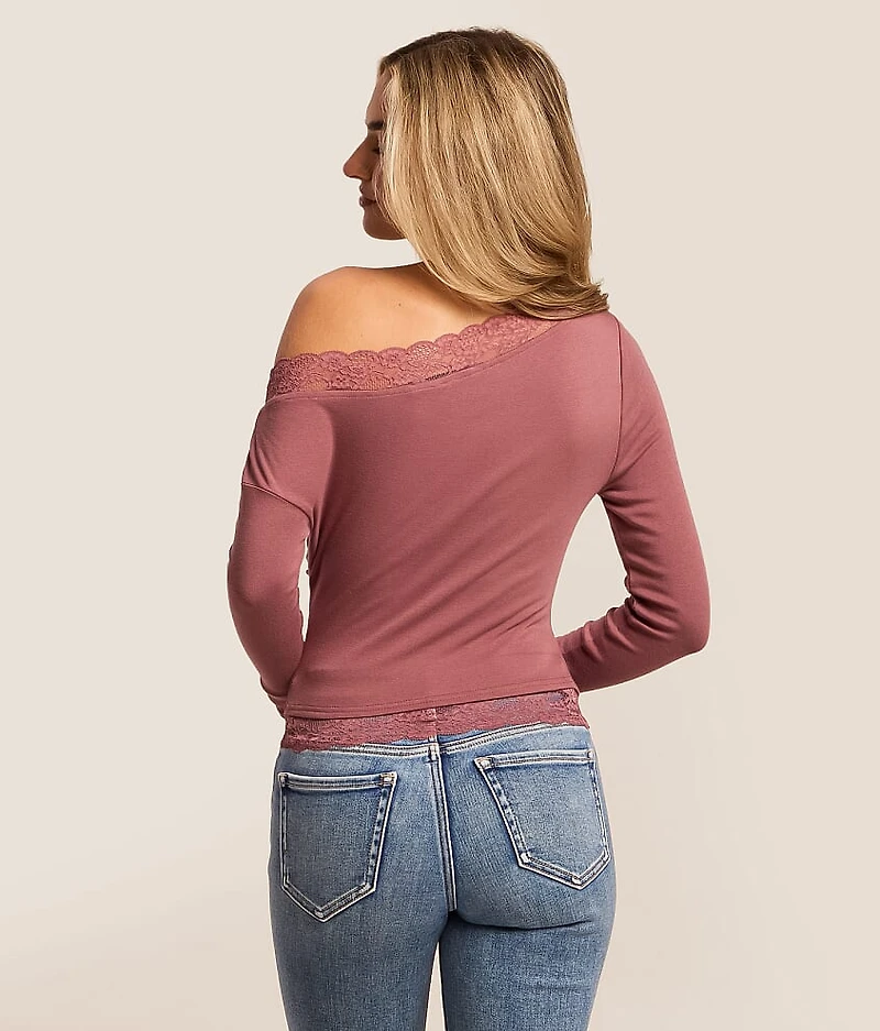 Lace Trim Top