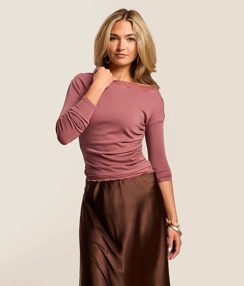 Lace Trim Top