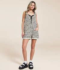 Leopard Print Overall Short