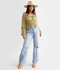 Floral Ruffle Top