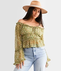 Floral Ruffle Top