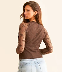 Floral Lace Mesh Top