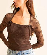 Floral Lace Mesh Top