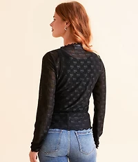Bow Mesh Top