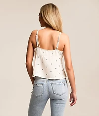 Polka Dot Satin Tank Top