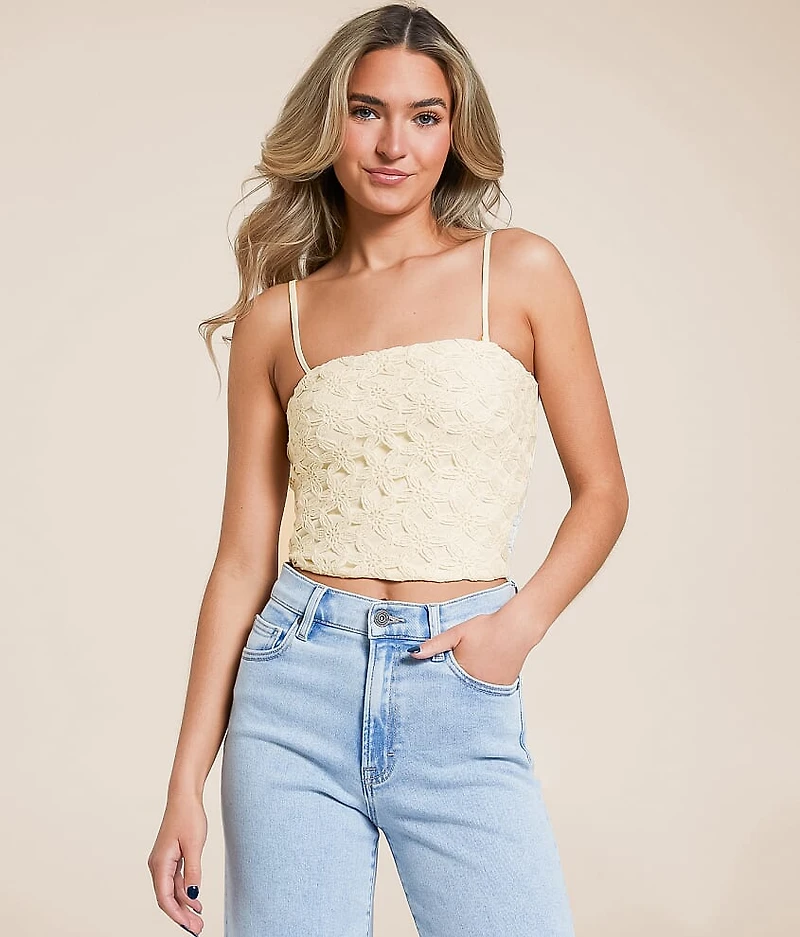 Floral Crochet Tube Top