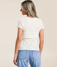 Floral Jacquard Top