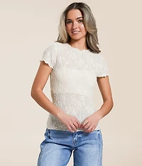 Floral Jacquard Top