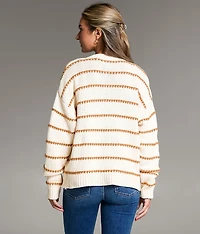 Prep Edit - Striped Cardigan Sweater