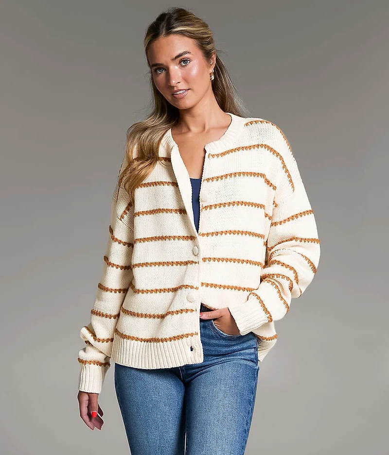 Prep Edit - Striped Cardigan Sweater