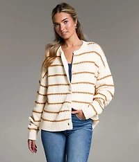 Prep Edit - Striped Cardigan Sweater