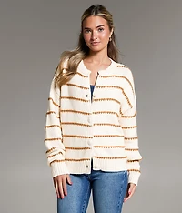 Prep Edit - Striped Cardigan Sweater