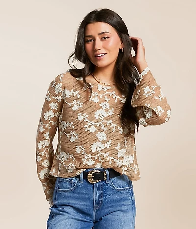 Floral Embroidered Top