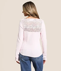 Ribbed Lace Top