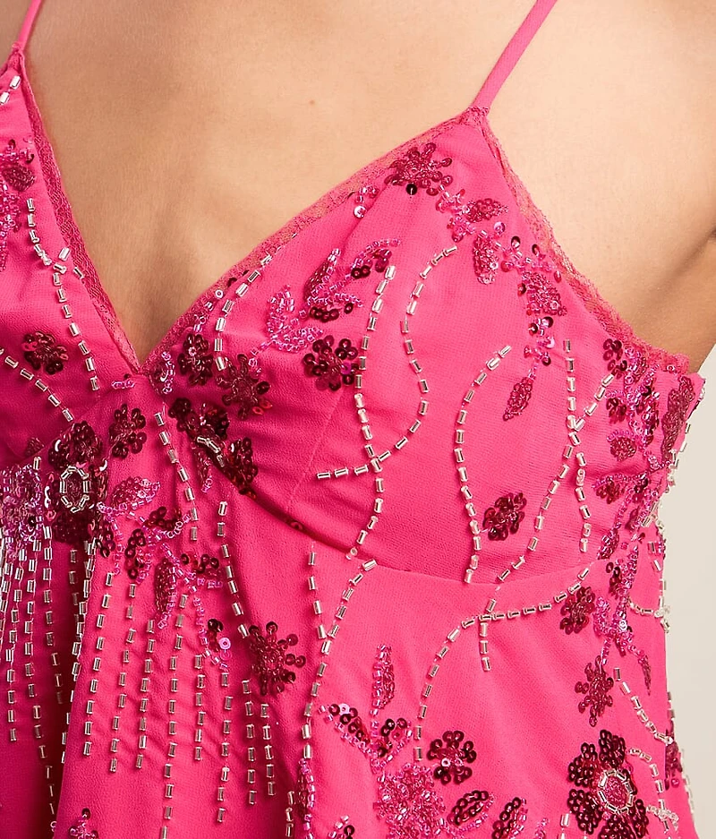 Floral Glitz Tank Top