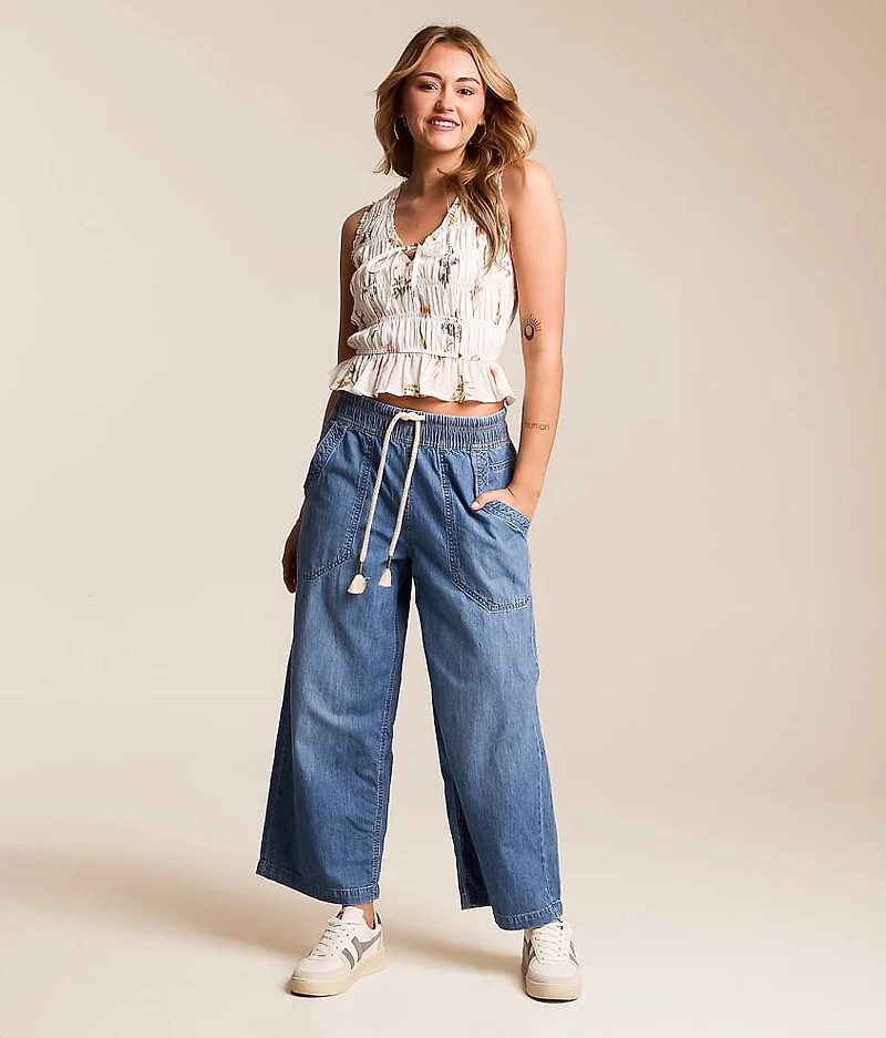 Floral Shirred Tank Top