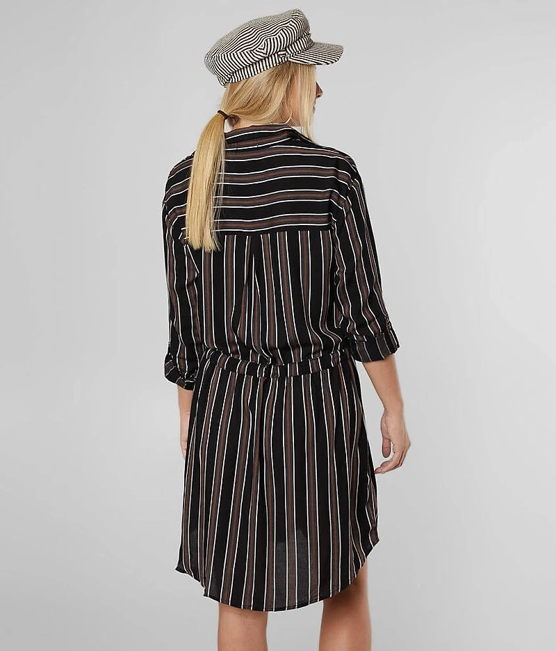 Sandy & Sid Woven Striped Tunic Shirt