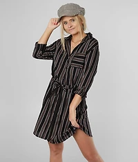 Sandy & Sid Woven Striped Tunic Shirt