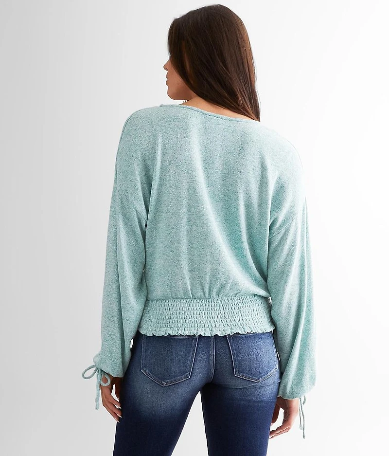 Lace-Up Dolman Top