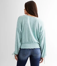 Lace-Up Dolman Top