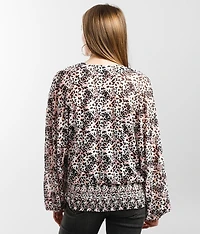 Twisted Front Mesh Top