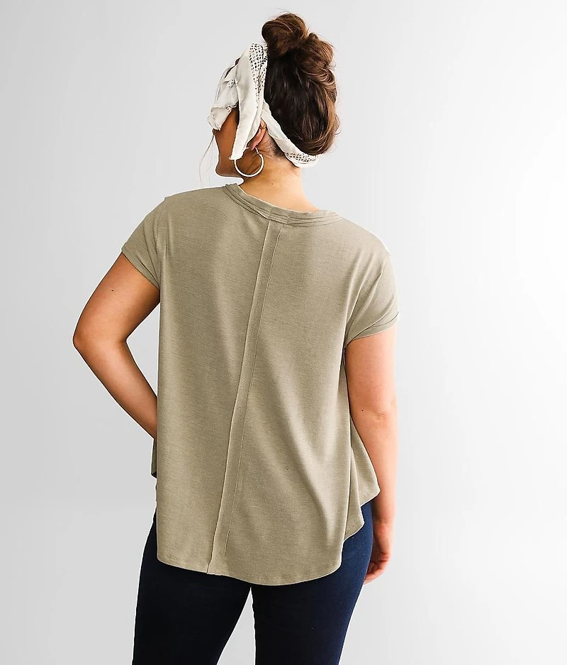 Raw Edge Flowy Top