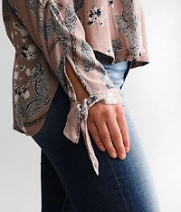 Raw Edge Patchwork Blouse