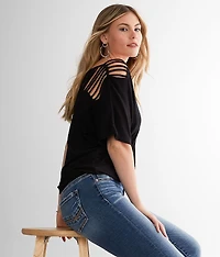 Strappy Surplice Top