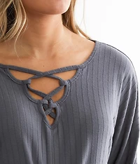 Strappy Front Twist Top