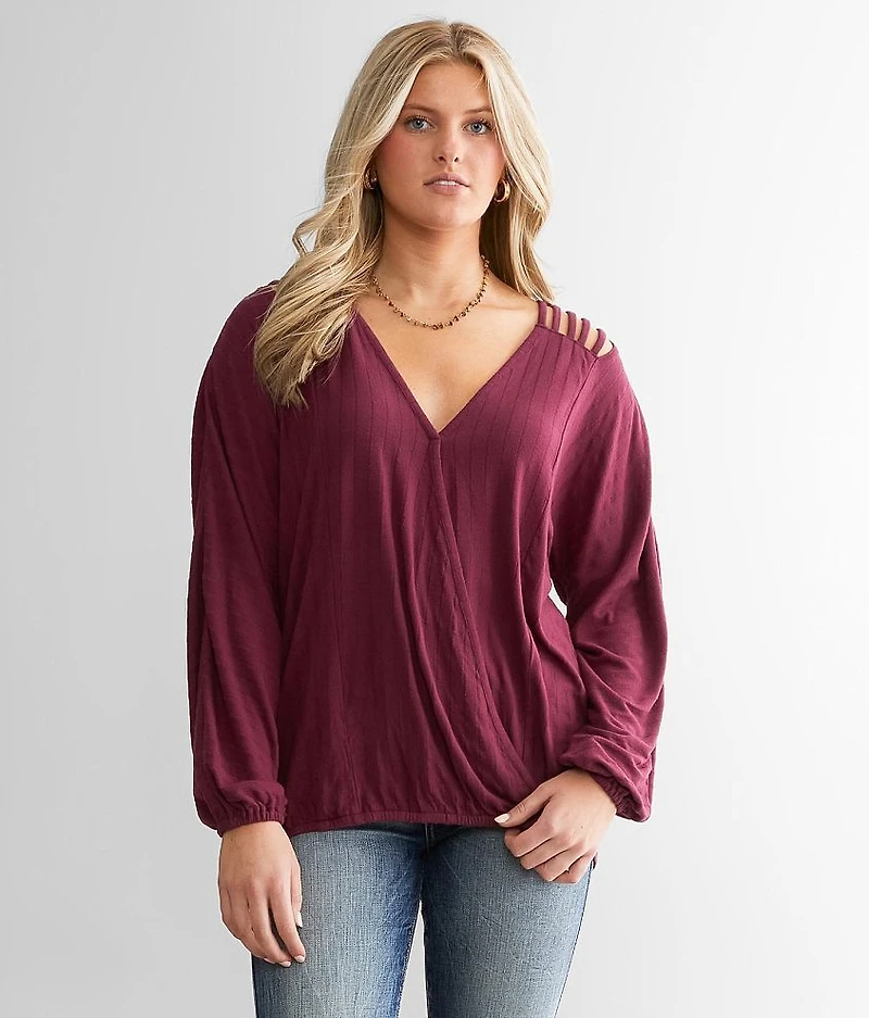 Strappy Surplice Top