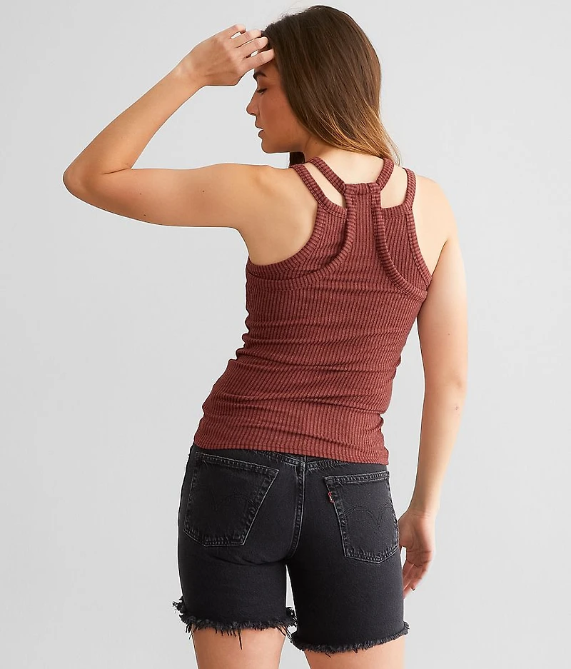 Ribbed Double Strap Tank Top