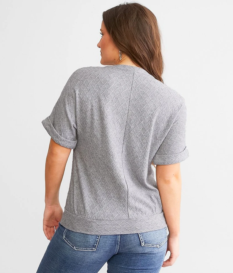 Metallic Front Tie Top