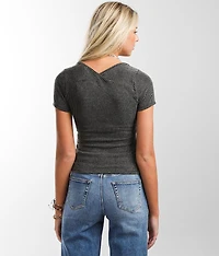 Washed Surplice Top
