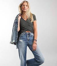 Washed Surplice Top