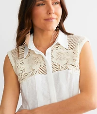 Pieced Crochet Tank Top