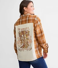 Skeletons Flannel Boyfriend Shirt