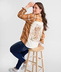 Skeletons Flannel Boyfriend Shirt