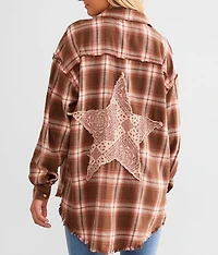 Paisley Star Patch Flannel Shirt