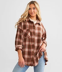 Paisley Star Patch Flannel Shirt