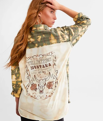 Yellowstone Montana Plaid Boyfriend Shirt