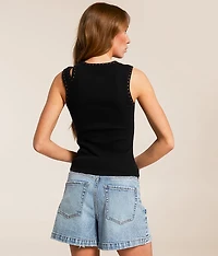 Cut-Out Studded Tank Top