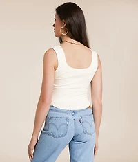 Iron Horse Corset Cropped Tank Top