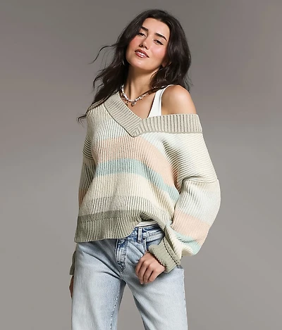 Striped Boxy Sweater