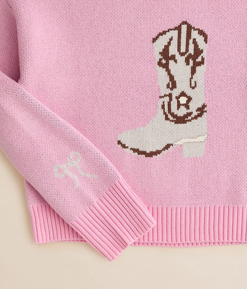 Girls - Cowgirl Boot Sweater