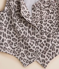 Girls - Cheetah Denim Vest