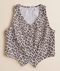 Girls - Cheetah Denim Vest