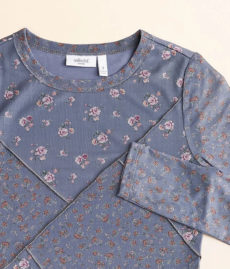 Girls - Floral Mesh Top