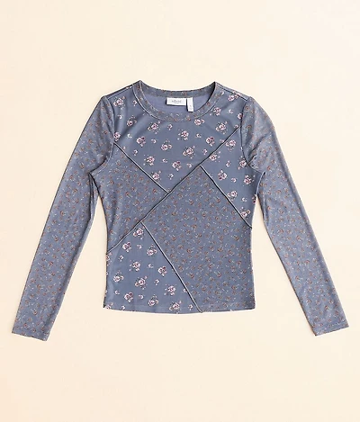Girls - Floral Mesh Top