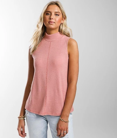 Flowy Mock Neck Tank Top